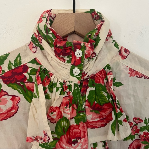 Vintage Betsey Johnson Cabbage Rose Shirt Dress - Picture 7 of 11